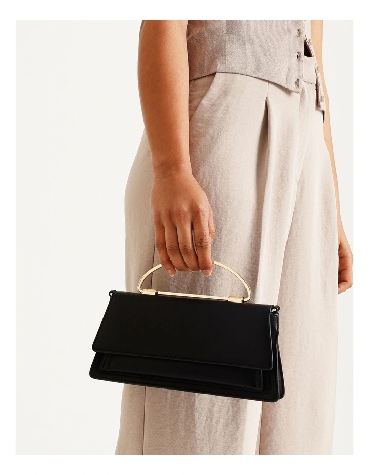 Marsala Clutch Bag in Black image 4