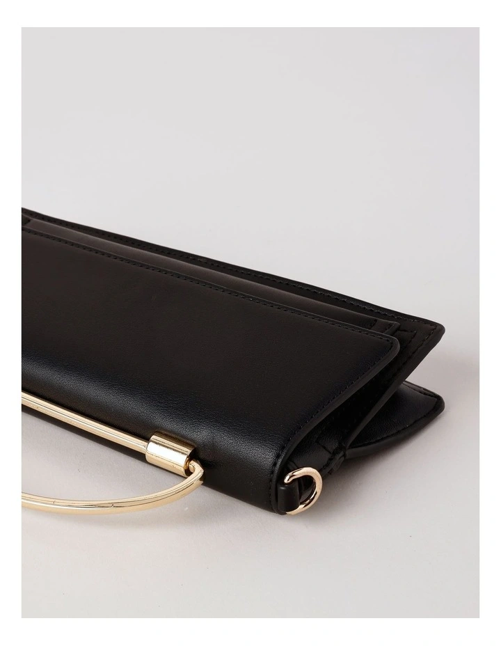 Marsala Clutch Bag in Black image 6