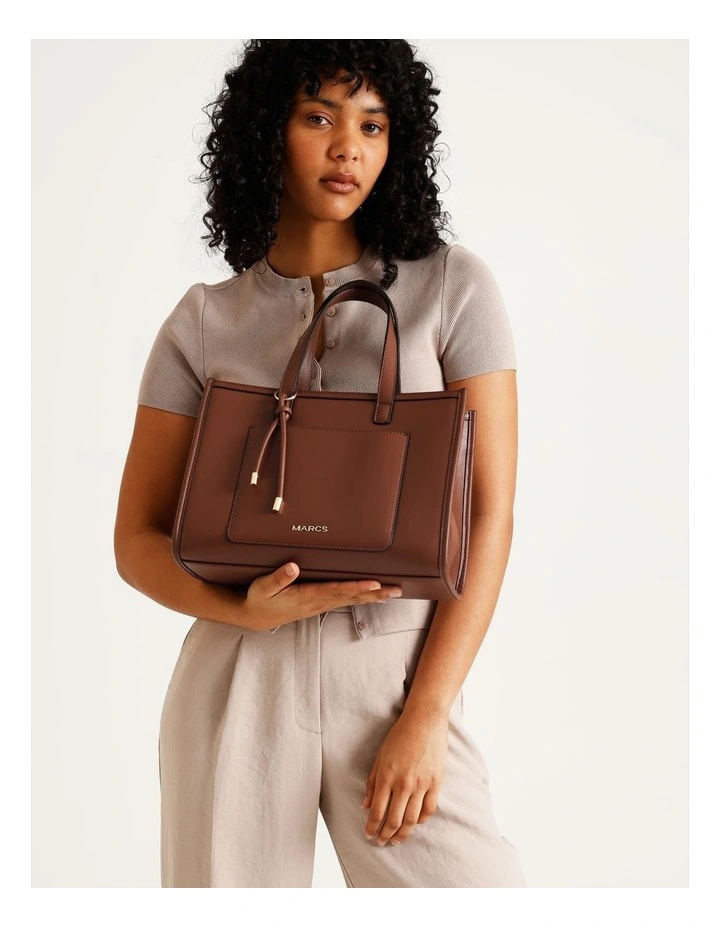 Belfast Tote Bag in Chocolate image 4