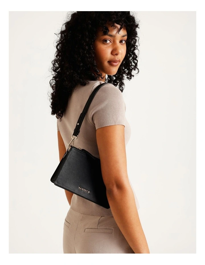 Belfast Shoulder Bag in Black image 2