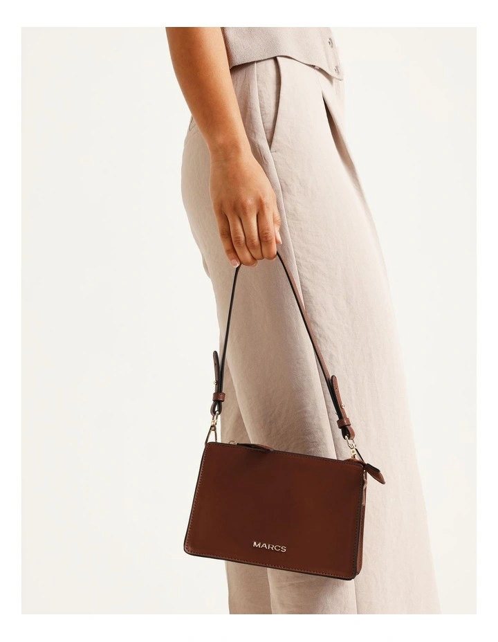 Belfast Shoulder Bag in Chocolate image 2