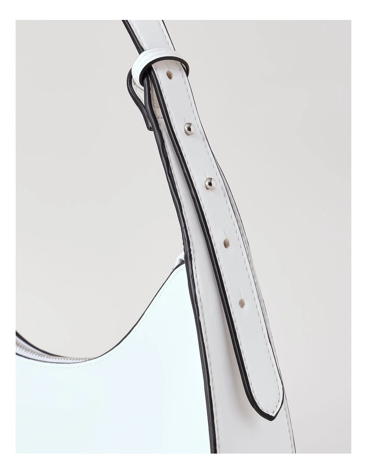 Miley Shoulder Bag in White image 3