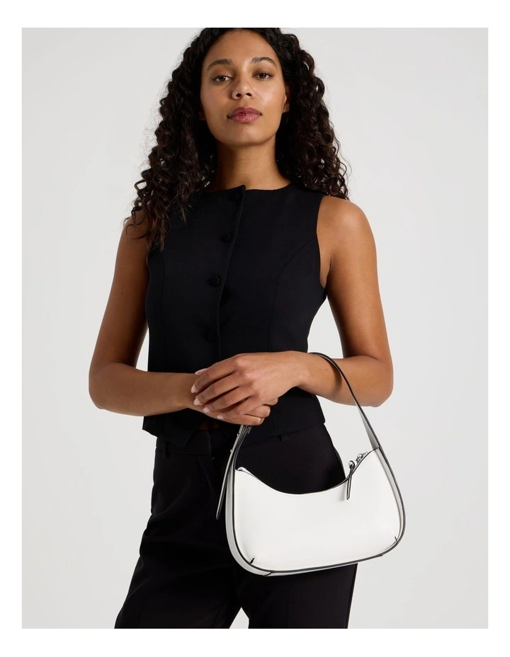 Miley Shoulder Bag in White image 4