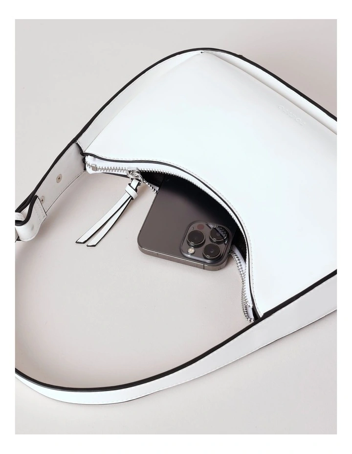 Miley Shoulder Bag in White image 7