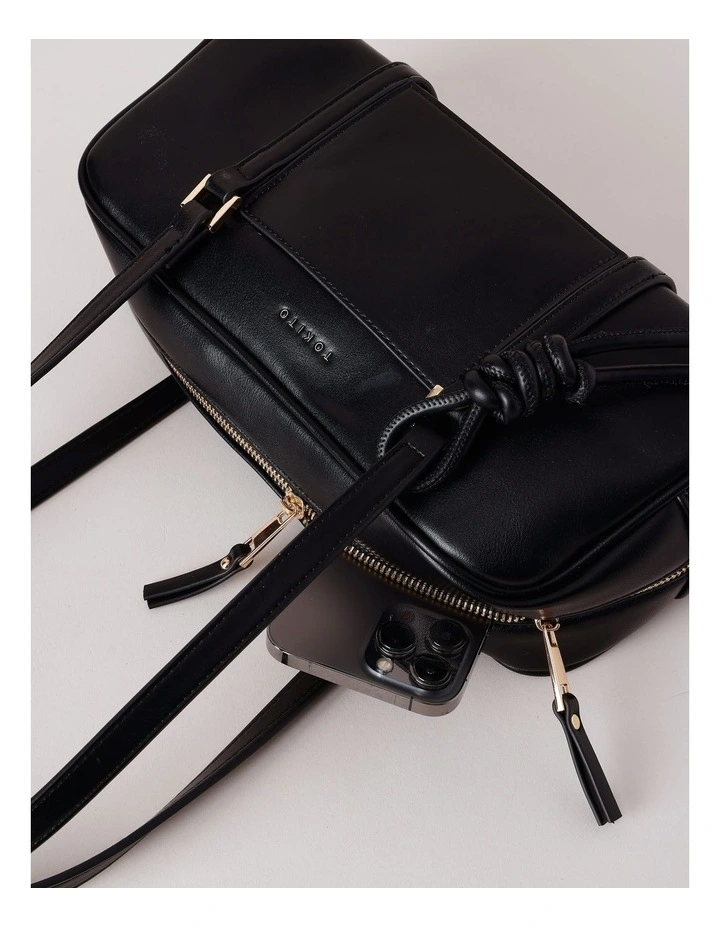 Isla Tote Bag in Black image 7