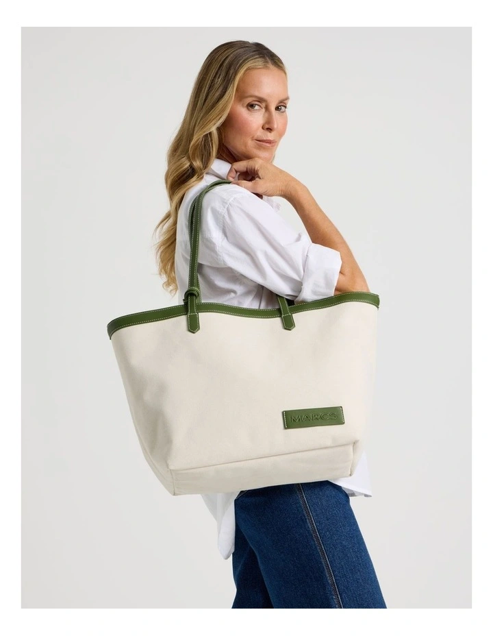 Taranto Tote Bag in Olive Combo image 2