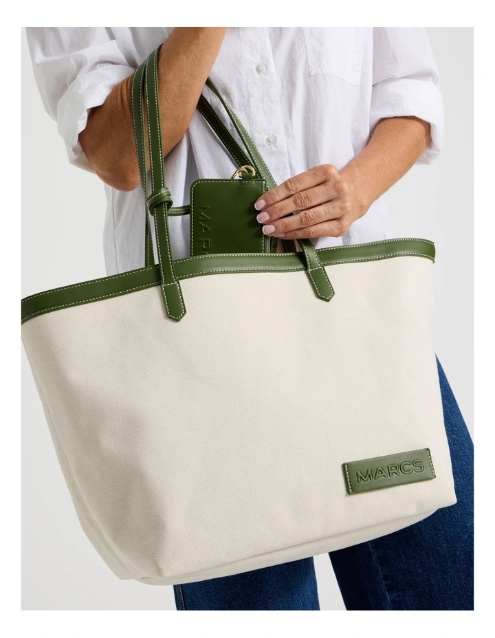 Taranto Tote Bag in Olive Combo image 4