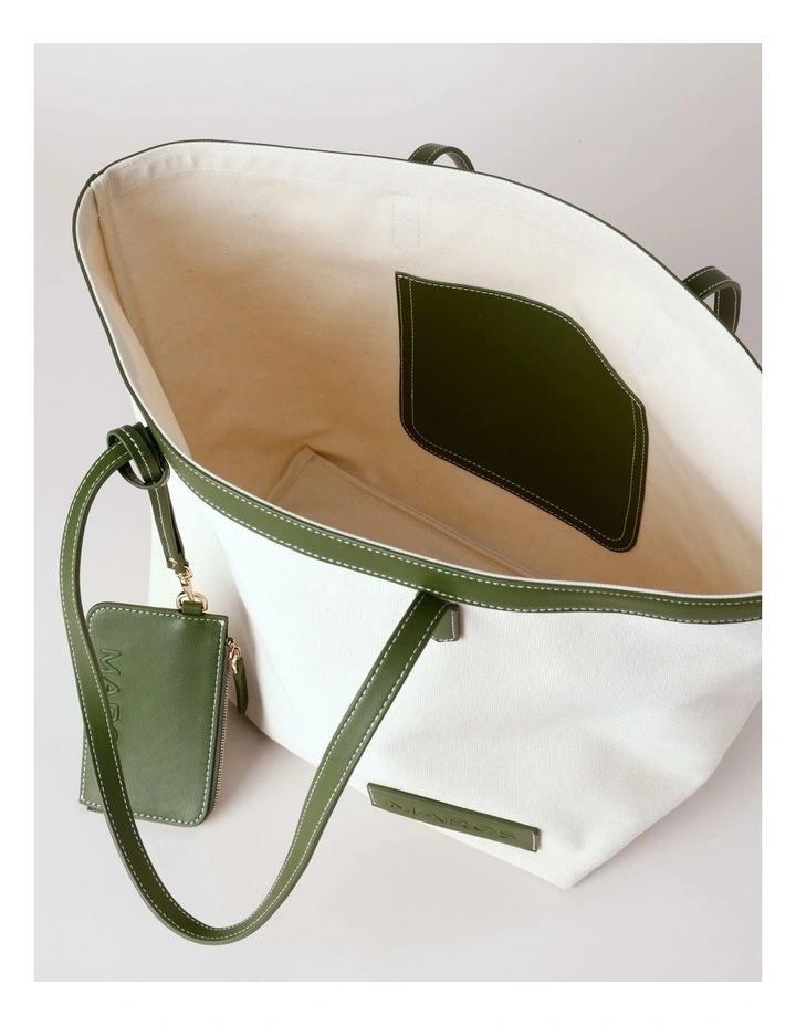 Taranto Tote Bag in Olive Combo image 6