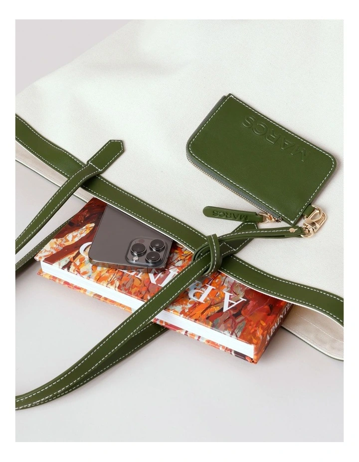 Taranto Tote Bag in Olive Combo image 7