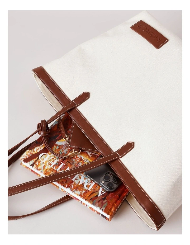 Taranto Tote Bag in Brown Combo image 7