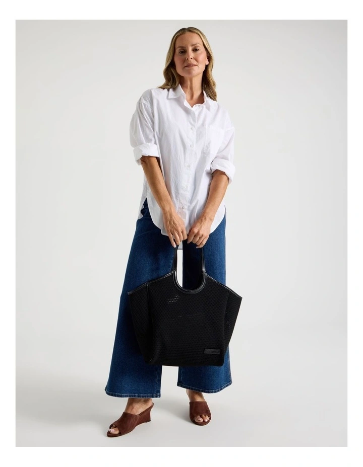 Marseille Tote Bag in Black image 4