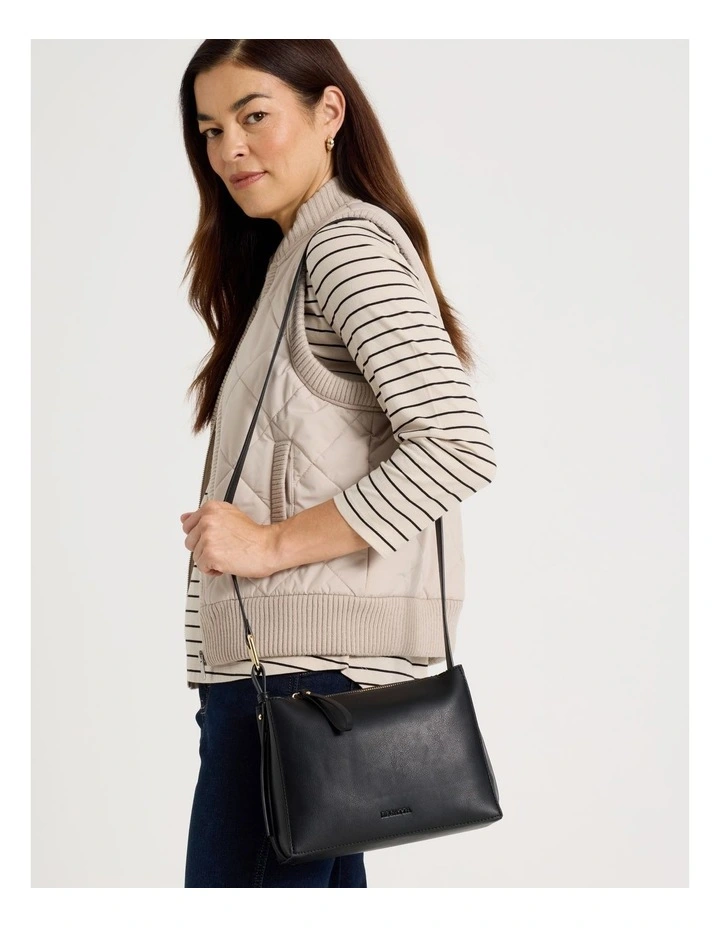 Sorrento Crossbody Bag in Black image 2