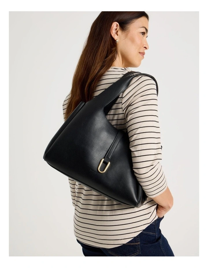 Monaco Shoulder Bag in Black image 2