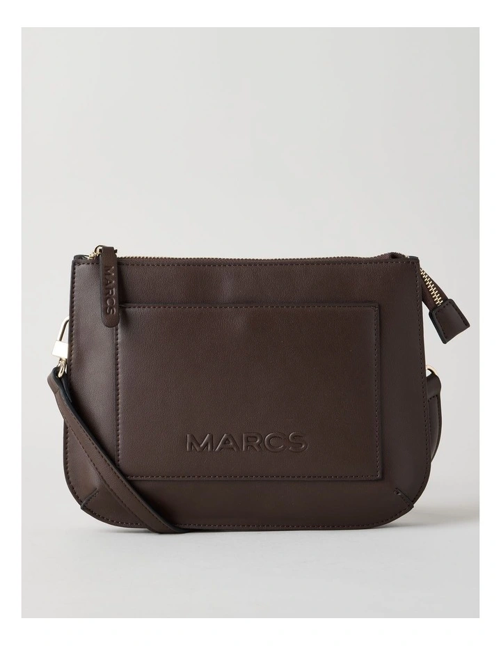 Milan Crossbody Bag in Chocolate image 1