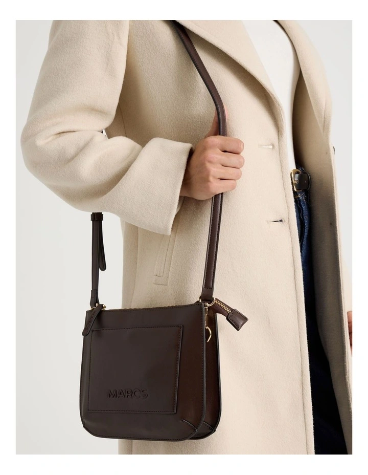 Milan Crossbody Bag in Chocolate image 2