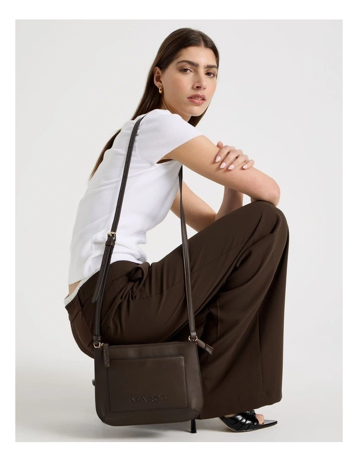 Milan Crossbody Bag in Chocolate image 2