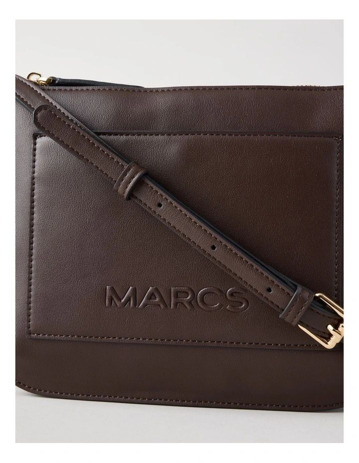 Milan Crossbody Bag in Chocolate image 3