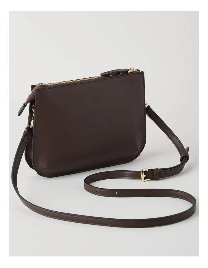 Milan Crossbody Bag in Chocolate image 3