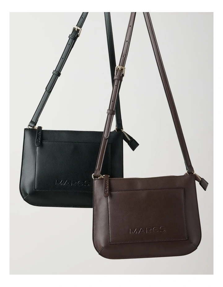 Milan Crossbody Bag in Chocolate image 6