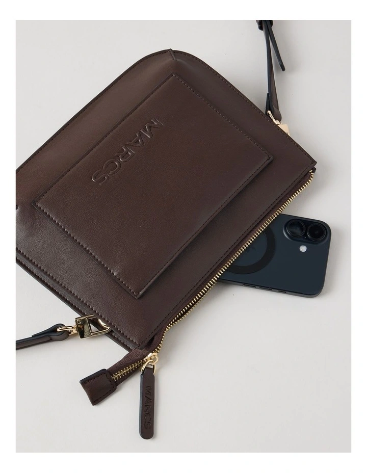 Milan Crossbody Bag in Chocolate image 7