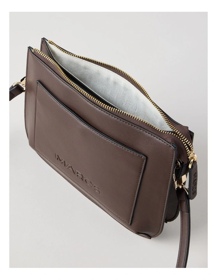 Milan Crossbody Bag in Chocolate image 7