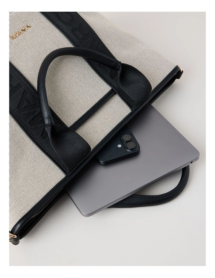 Tote Bag in Black & White image 3