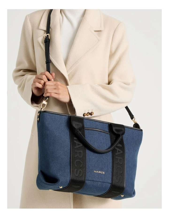 Tote Bag in Denim Combo image 2