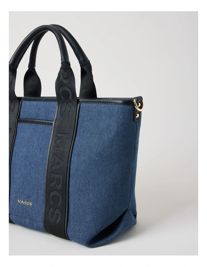 Tote Bag in Denim Combo image 3
