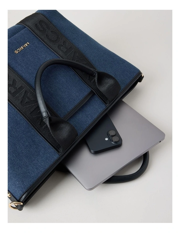 Tote Bag in Denim Combo image 5