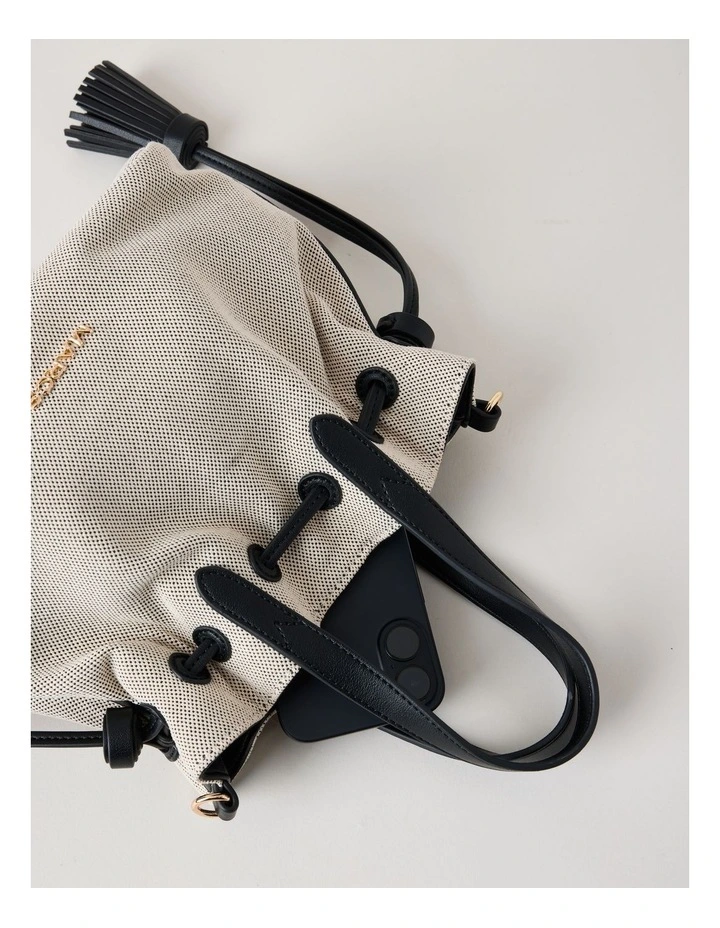 Puglia Crossbody Bag in Black & White image 2