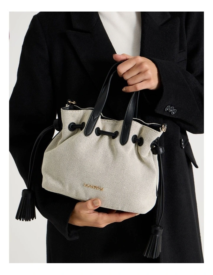 Puglia Crossbody Bag in Black & White image 4