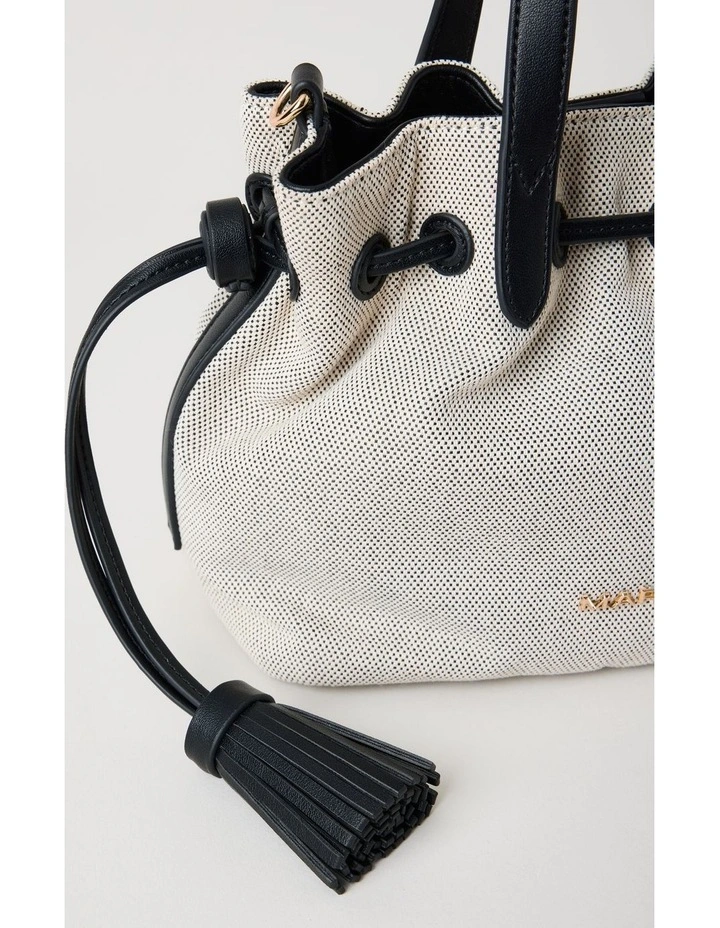 Puglia Crossbody Bag in Black & White image 4