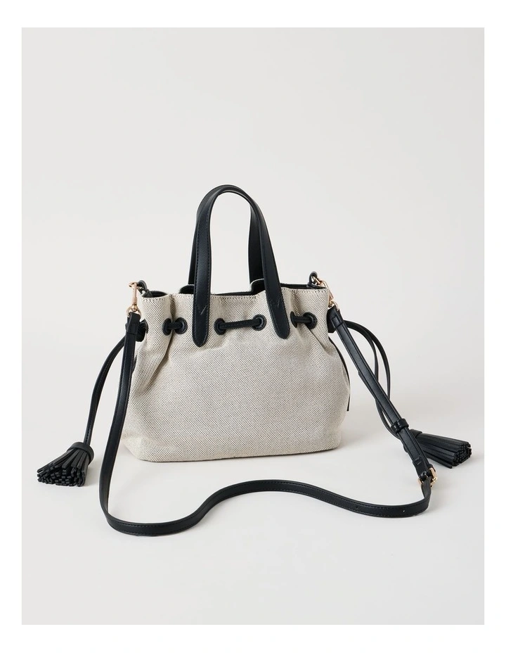 Puglia Crossbody Bag in Black & White image 5