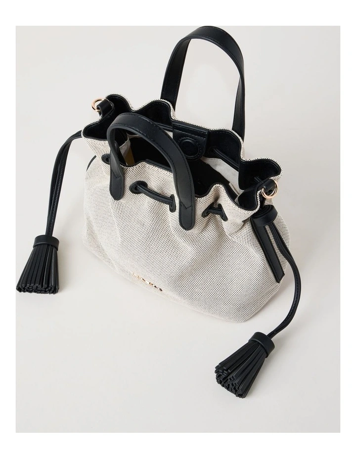 Puglia Crossbody Bag in Black & White image 5