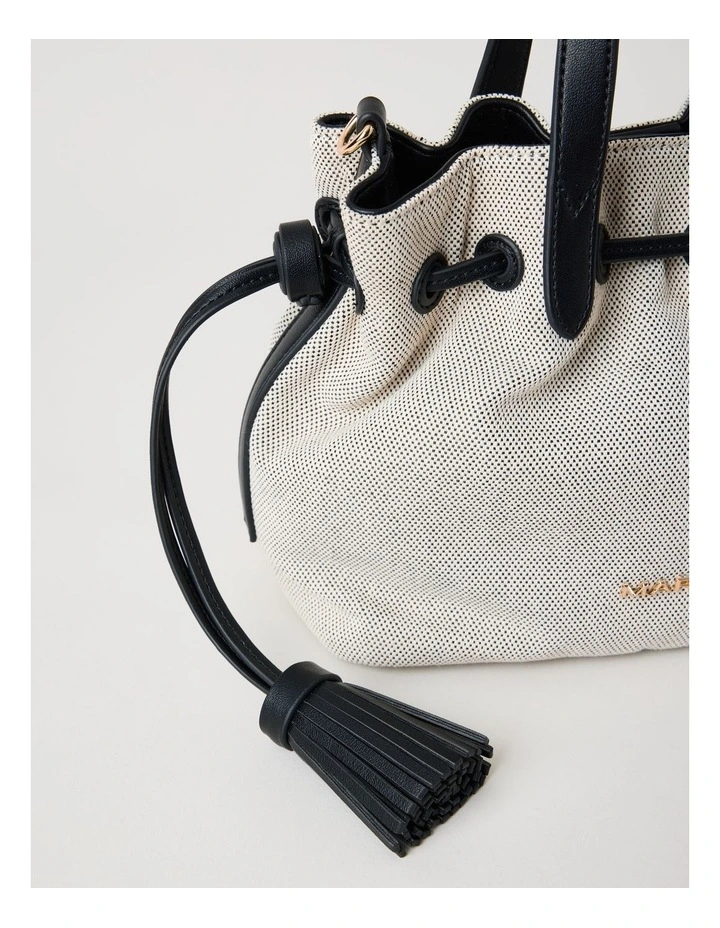 Puglia Crossbody Bag in Black & White image 6
