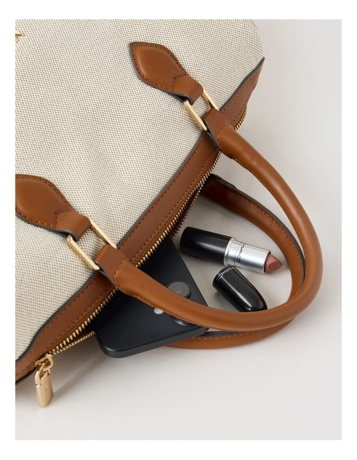 Salzburg Tote Bag in Natural & Tan image 5