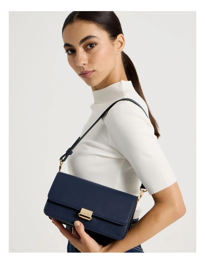 Lyon Shoulder Bag in Navy image 2
