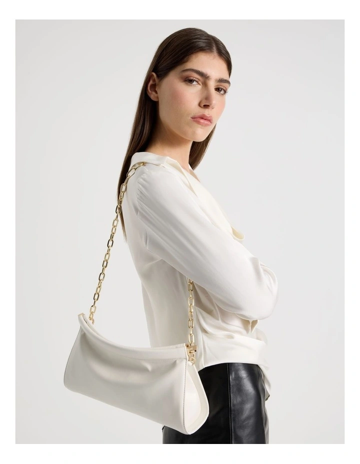 Brielle Shoulder Bag in Chalk image 4