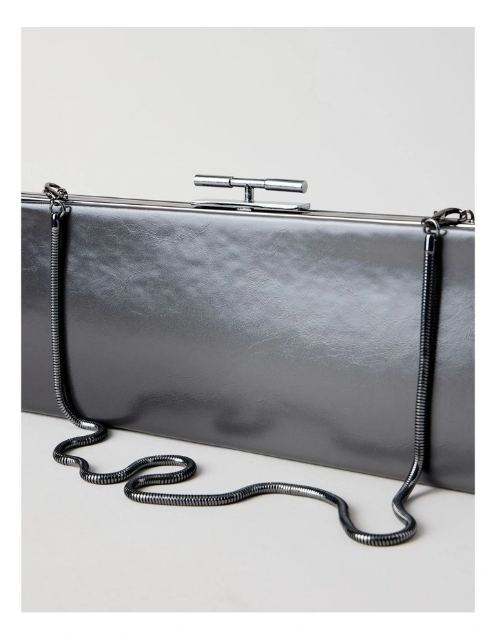 Becky Clutch Bag in Gunmetal image 3