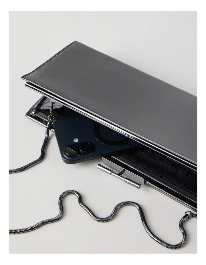 Becky Clutch Bag in Gunmetal image 5
