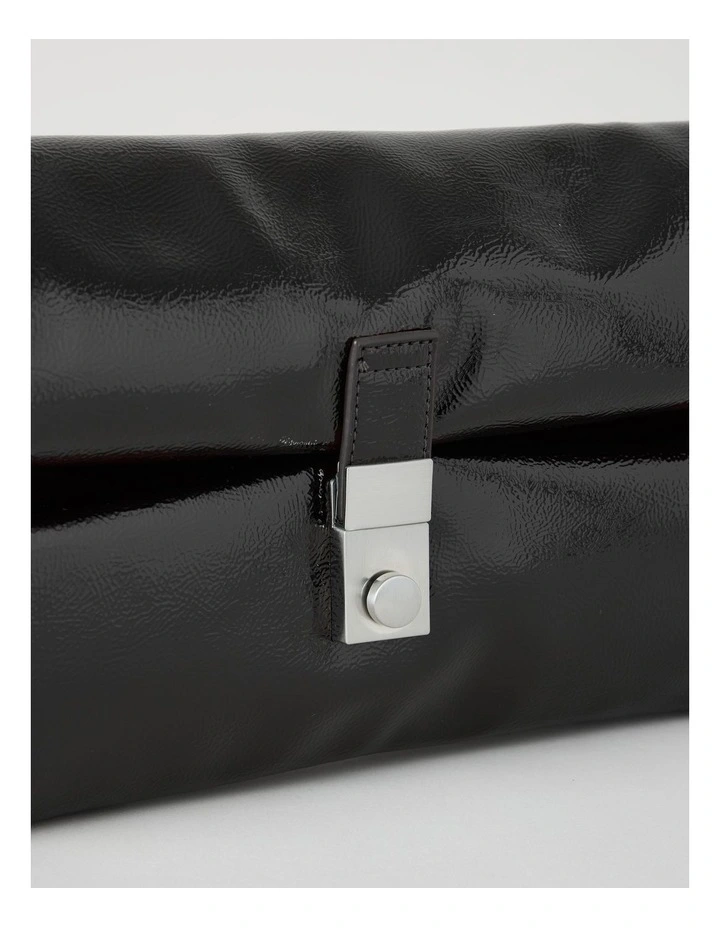 Blossom Clutch Bag in Black image 3