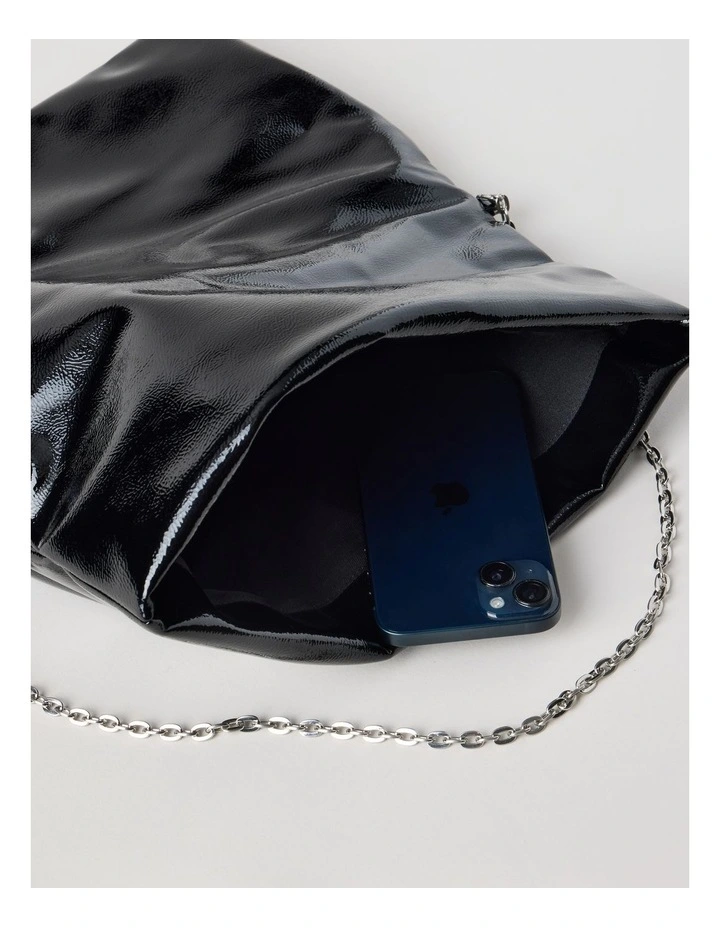 Blossom Clutch Bag in Black image 3