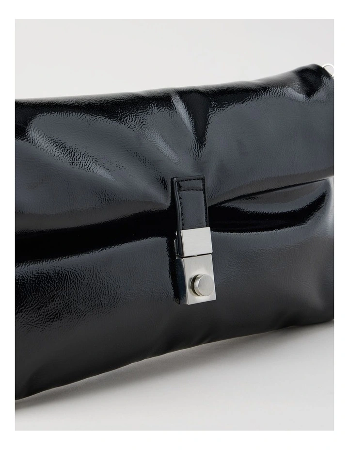 Blossom Clutch Bag in Black image 5