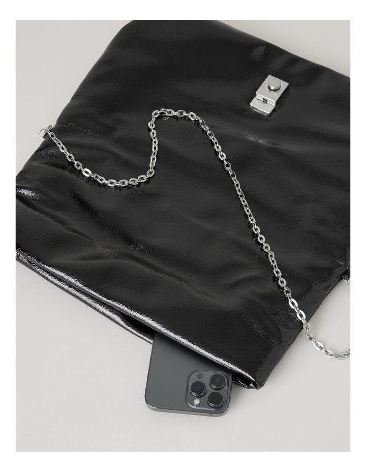 Blossom Clutch Bag in Black image 6