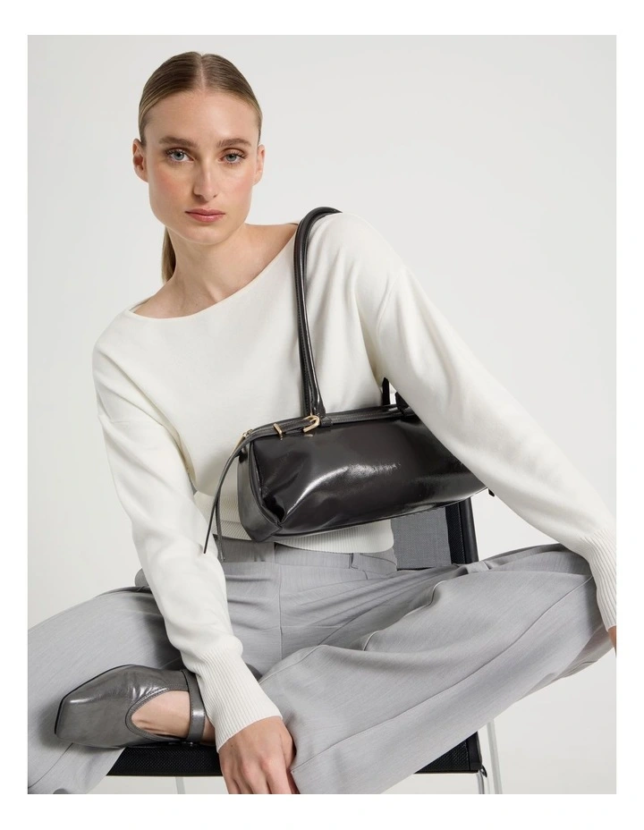 Brianna Shoulder Bag in Gunmetal image 2