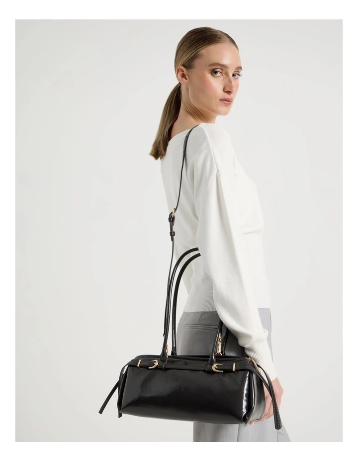 Brianna Shoulder Bag in Gunmetal image 4