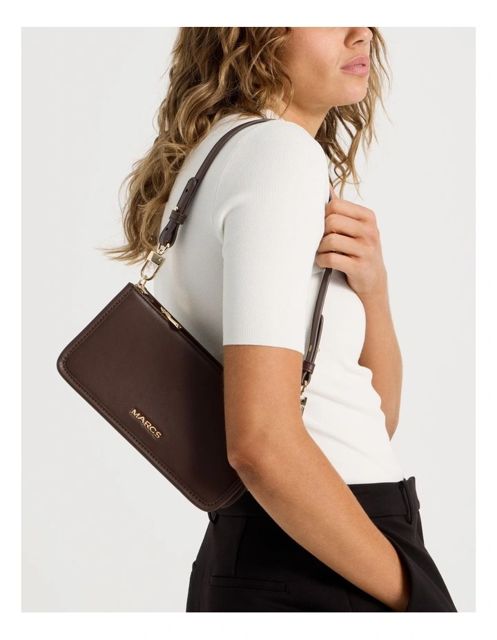 Lucerne Shoulder Bag in Chocolate image 2