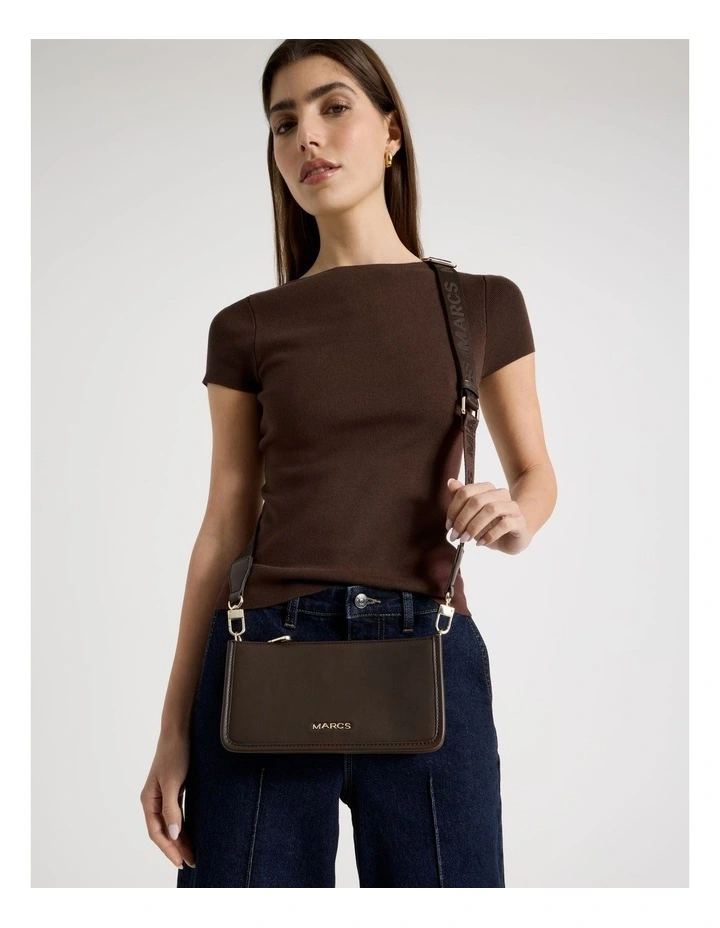 Lucerne Shoulder Bag in Chocolate image 2