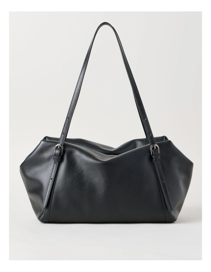 Billy Leather Tote Bag in Black image 1