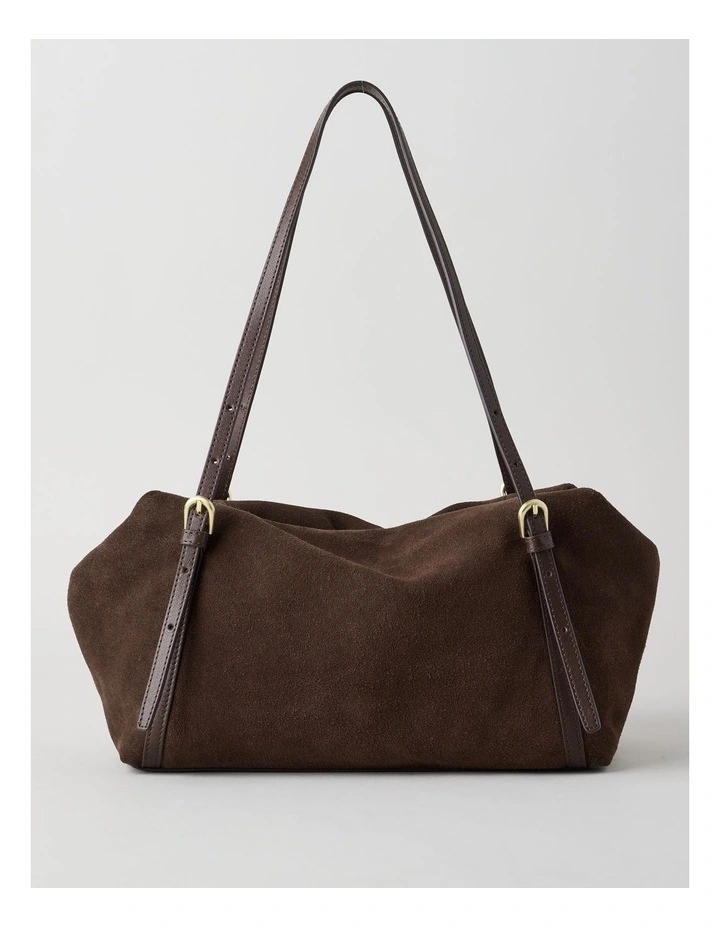 Billy Leather Tote Bag in Chocolate image 1